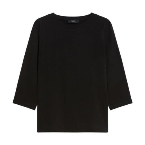 Klassieke Boatneck Shirt Max Mara Weekend , Black , Dames