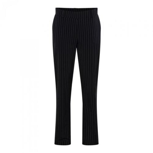 Pin-Stripe Cigarette Broek &Co Woman , Black , Dames