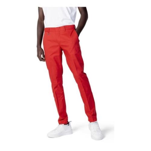 Rode Katoenmix Ritsbroek Antony Morato , Red , Heren