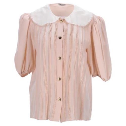 Pre-owned Silk tops Miu Miu Pre-owned , Pink , Dames