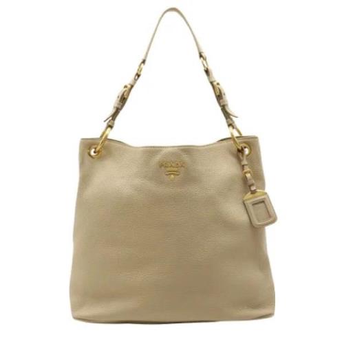 Pre-owned Leather prada-bags Prada Vintage , Beige , Dames