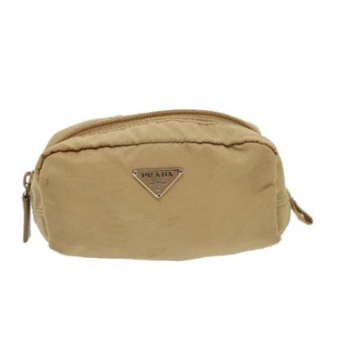 Pre-owned Fabric clutches Prada Vintage , Beige , Dames