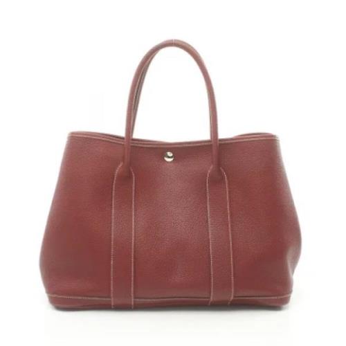 Pre-owned Leather totes Hermès Vintage , Red , Dames