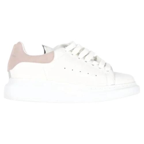 Pre-owned Leather sneakers Alexander McQueen Pre-owned , White , Dames