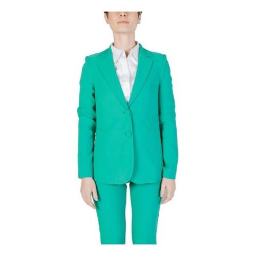 Groene V-Neck Blazer Sandro Ferrone , Green , Dames