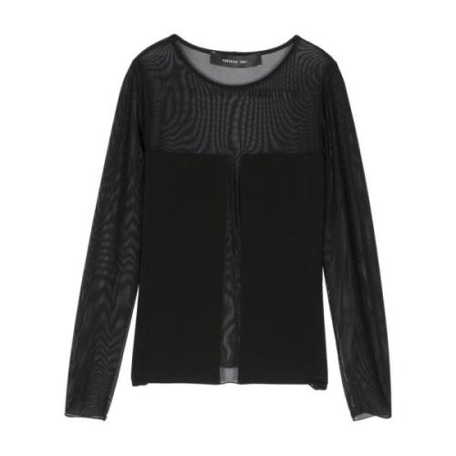 Zwarte Top Aw24 Federica Tosi , Black , Dames