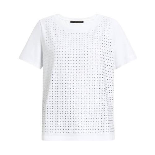 Sprankelend T-shirt met decoratieve stenen Marina Rinaldi , White , Da...