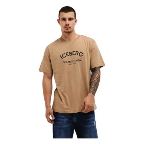 5D Milano T-Shirt Heren Bruin Iceberg , Brown , Heren