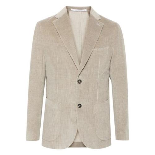 Corduroy jas met katoen en wol Eleventy , Beige , Heren