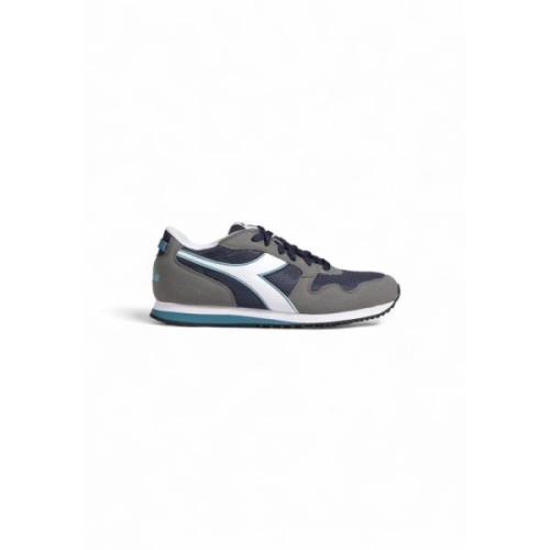 Blauwe Sneakers met Rubberen Zool en Textiel Voering Diadora , Multico...