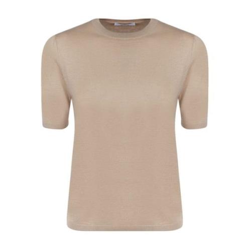 Zijde Kasjmier Crew-Neck Sweater Max Mara , Beige , Dames