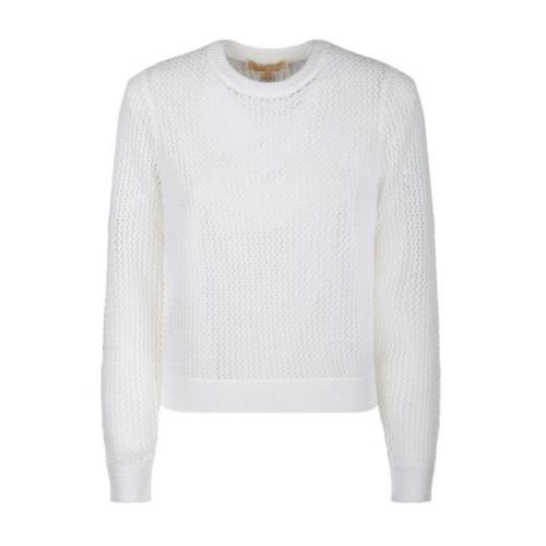 Witte Mesh Yarns Pullover Michael Kors , White , Dames