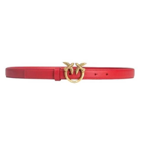 Leren Dames Riem Pinko , Red , Dames