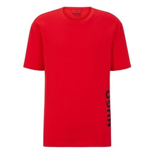 Heren Stijlvolle Biologisch Katoenen T-shirt Hugo Boss , Red , Heren