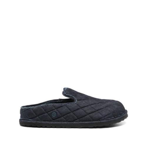 Denim Sandalen Gewatteerd Diamant Gestept Birkenstock , Blue , Heren