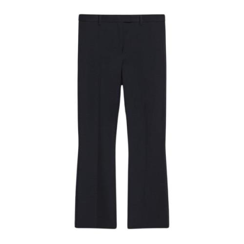 Donkerblauwe Cropped Broek Max Mara , Blue , Dames