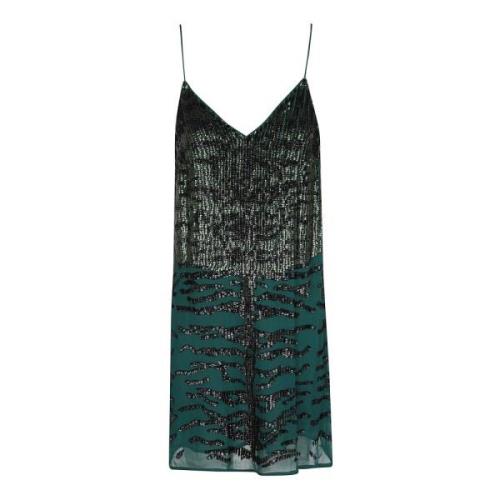 Groene Zebra Jurk Pinko , Green , Dames