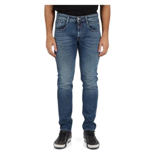 Slim Fit Five-Pocket Jeans Replay , Blue , Heren