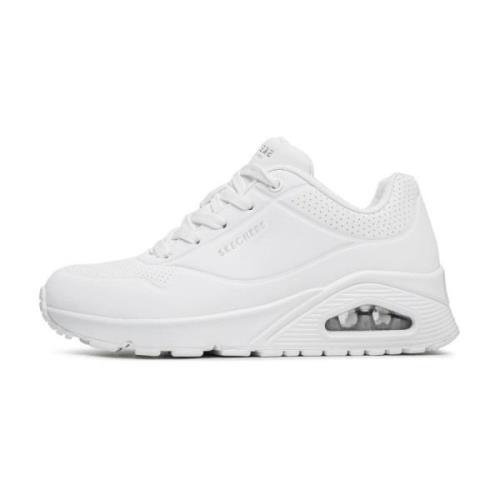 Stijlvolle damessneakers met geheugenschuim Skechers , White , Dames