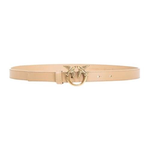 Leren Dames Riem Pinko , Beige , Dames