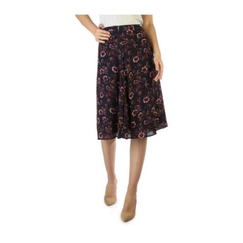 Bloemenprint Viscose Rok Tommy Hilfiger , Black , Dames