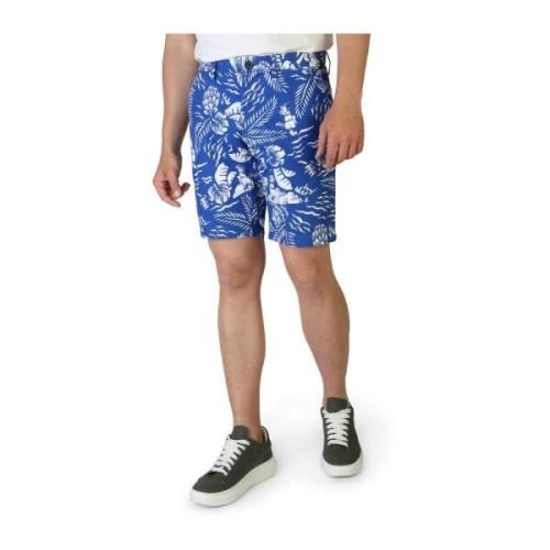 Bloemenprint Heren Katoenen Shorts Tommy Hilfiger , Blue , Heren