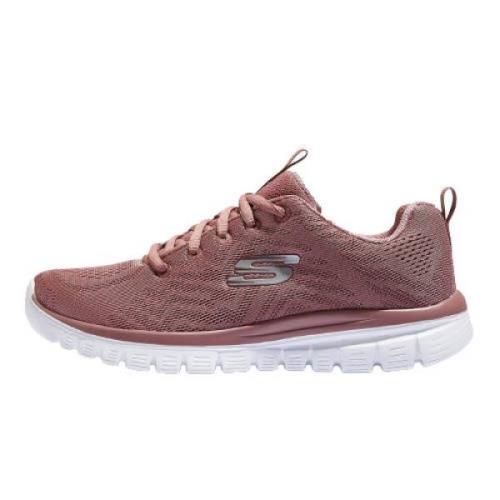 Zigzag Patroon Dames Sneakers Skechers , Pink , Dames