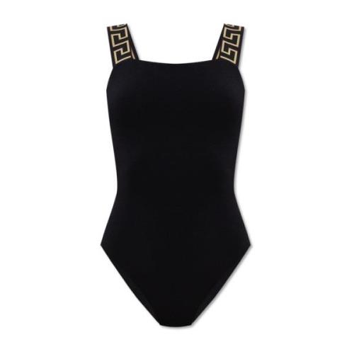 Bodysuit met Grieks patroon Versace , Black , Dames