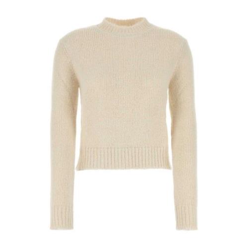 Alpaca Blend Ivory Sweater Jil Sander , Beige , Dames