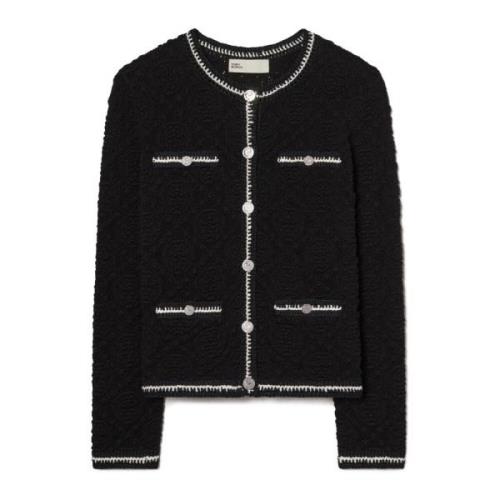 Logo Cardigan Sweater Tory Burch , Black , Dames