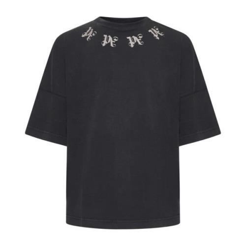 Stijlvolle T-shirts en Polos Palm Angels , Black , Heren