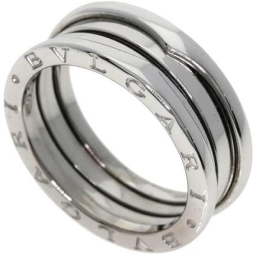 Pre-owned White Gold rings Bvlgari Vintage , Gray , Dames