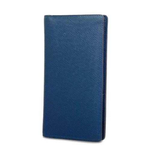 Pre-owned Leather wallets Louis Vuitton Vintage , Blue , Heren