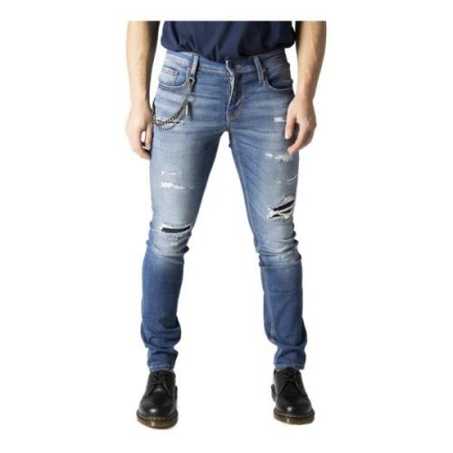 Blauwe Versleten Jeans Antony Morato , Blue , Heren