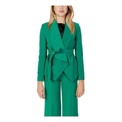 Groene Reverskraag Blazer Herfst/Winter Vrouwen Sandro Ferrone , Green...