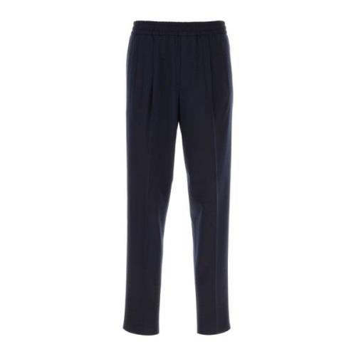 Midnight Blue Stretch Joggers Z Zegna , Blue , Heren