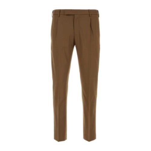 Stretch wollen broek PT Torino , Brown , Heren