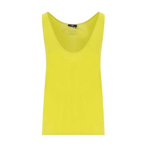 Geborduurd Logo Cedar Top Elisabetta Franchi , Yellow , Dames