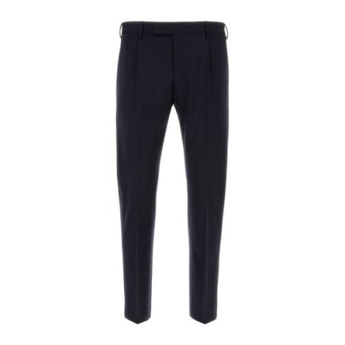 Stretch wollen broek in donkerblauw PT Torino , Blue , Heren