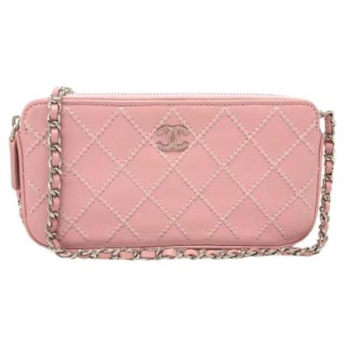 Pre-owned Leather chanel-bags Chanel Vintage , Pink , Dames