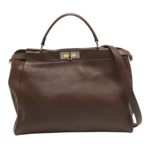 Pre-owned Leather handbags Fendi Vintage , Brown , Dames