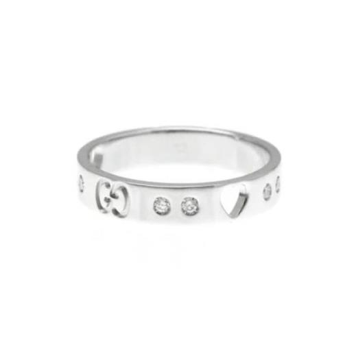 Pre-owned White Gold rings Gucci Vintage , Gray , Dames