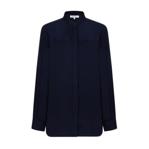 Navy Blue Kraagloze Shirt Maison Kitsuné , Blue , Dames