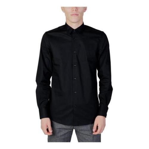 Zwarte longsleeve shirt klassieke stijl Antony Morato , Black , Heren