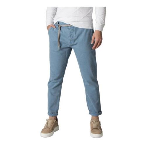 Lichtblauwe Katoenen Broek met Zakken Antony Morato , Blue , Heren