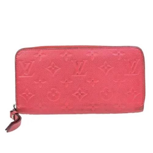 Pre-owned Leather wallets Louis Vuitton Vintage , Pink , Dames