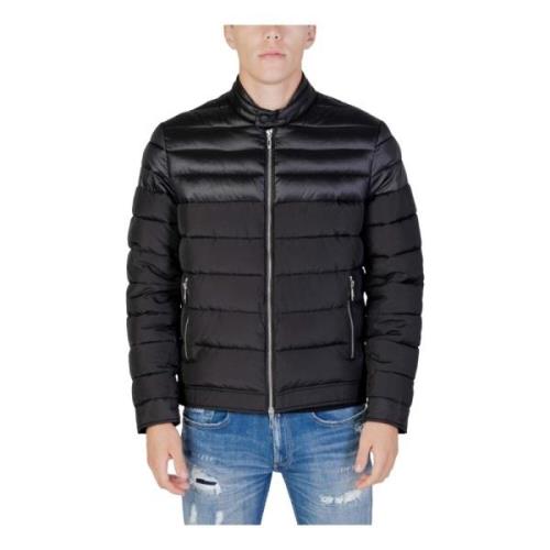 Zwarte rits-voorkant jas met zakken Antony Morato , Black , Heren