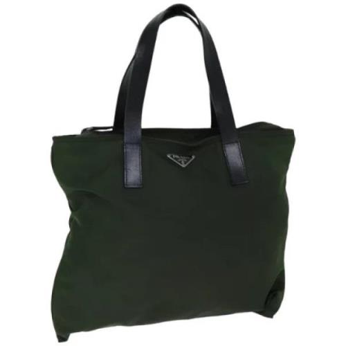 Pre-owned Fabric totes Prada Vintage , Green , Dames