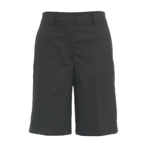 Hoge Taille Glencheck Bermuda Shorts Gender , Gray , Dames