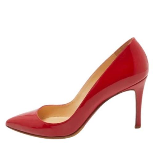 Pre-owned Leather heels Christian Louboutin Pre-owned , Red , Dames